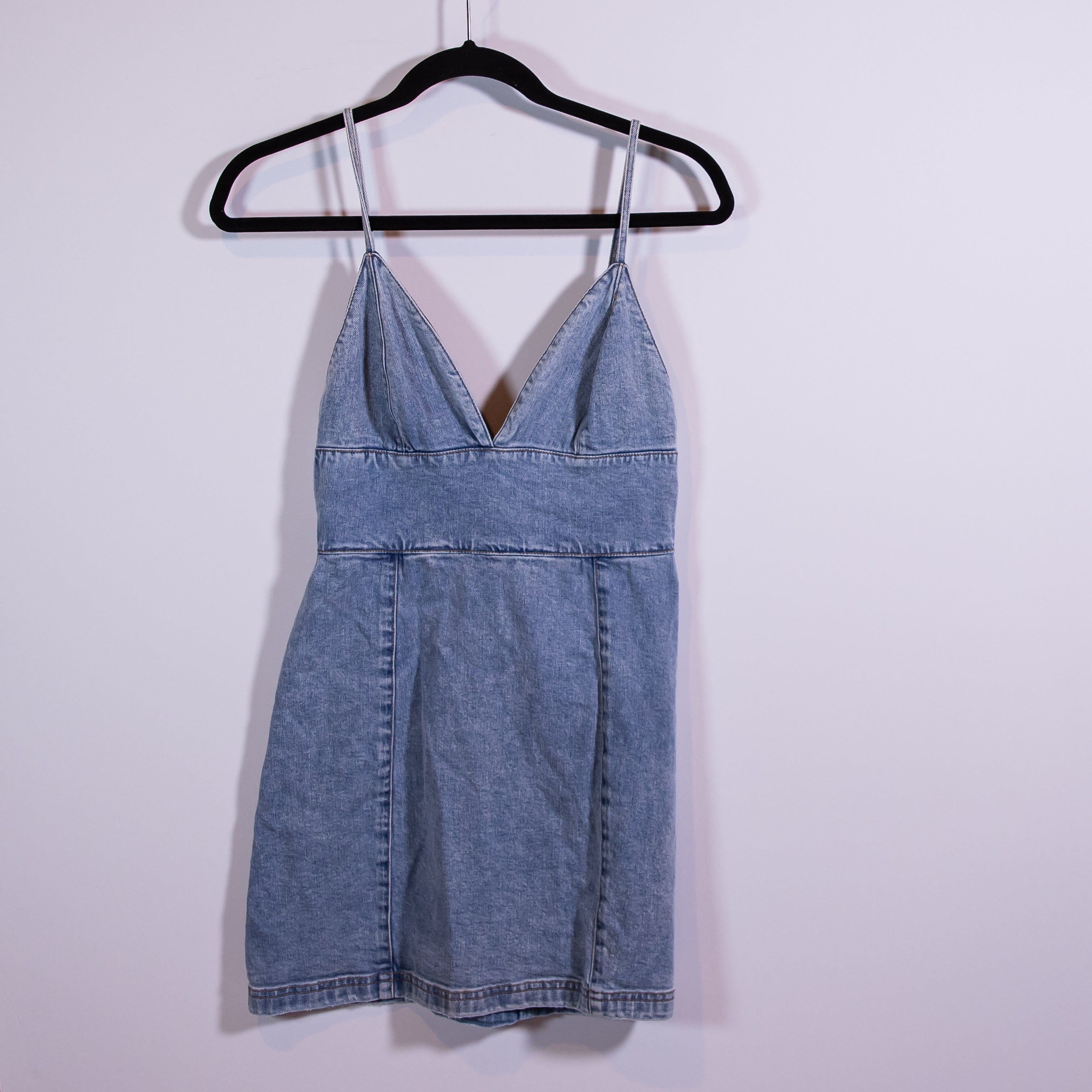 Alice + Olivia Carli Spaghetti Strap Tank Cotton Denim Mini Dress Rockstar 2