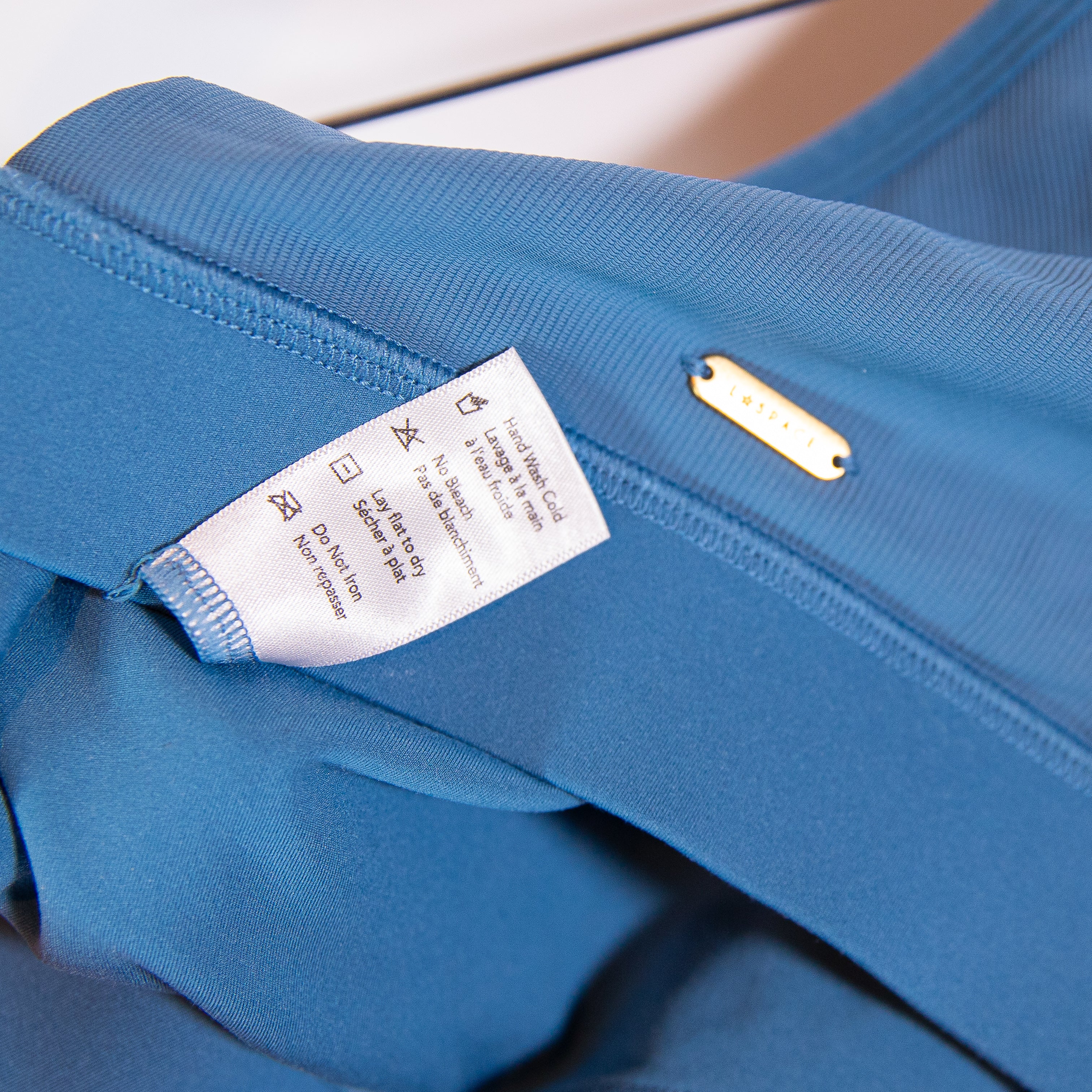 L*Space Active Oceanside Blue One Shoulder Athletic Work Out Sports Bra Small