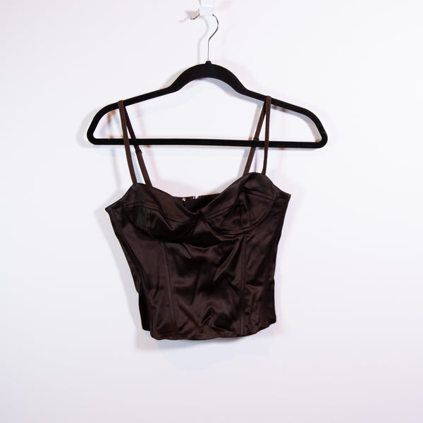 Wilfred Aritzia Oklahoma Sweetheart Neckline Corseted Bustier Crop Tank Top 4