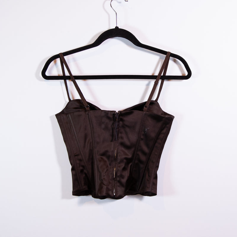 Wilfred Aritzia Oklahoma Sweetheart Neckline Corseted Bustier Crop Tank Top 4