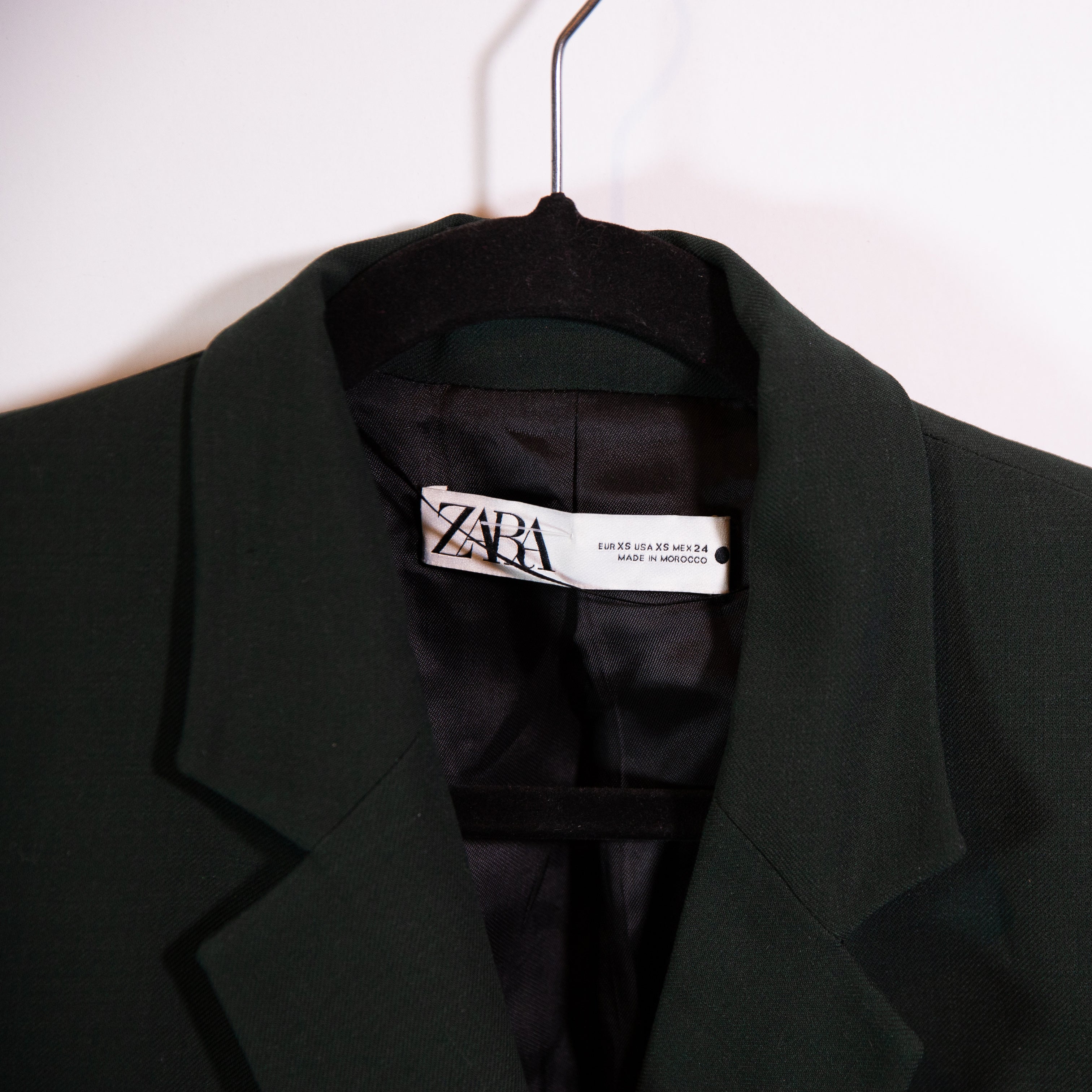 Zara Women's Crepe One Button Asymmetrical Draping Structured Blazer Jacket XS