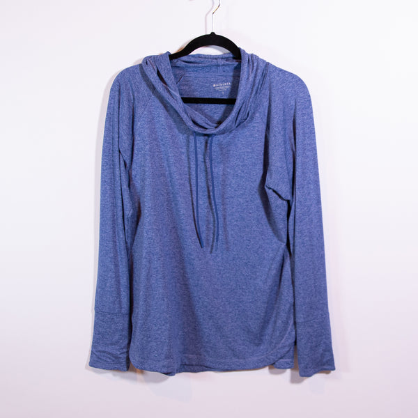 Athleta Women's Uptempo Hoodie Pullover Athletic Work Out Sweatshirt Blue Large