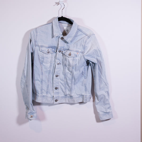 AG Adriano Goldschmied Robyn Cotton Stretch Slim Button Front Jean Denim Jacket