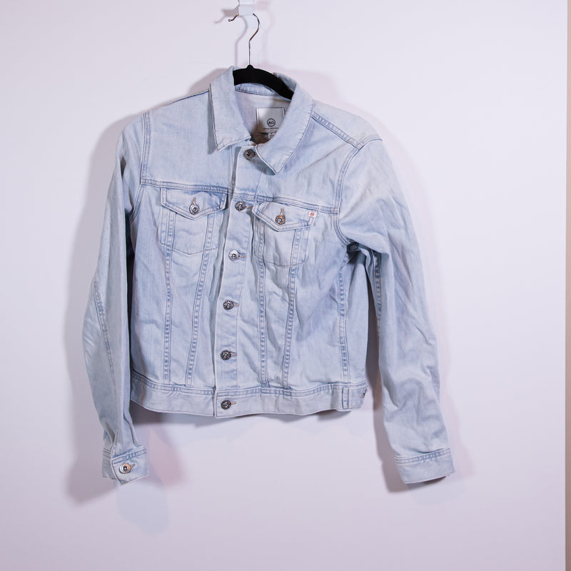 AG Adriano Goldschmied Robyn Cotton Stretch Slim Button Front Jean Denim Jacket