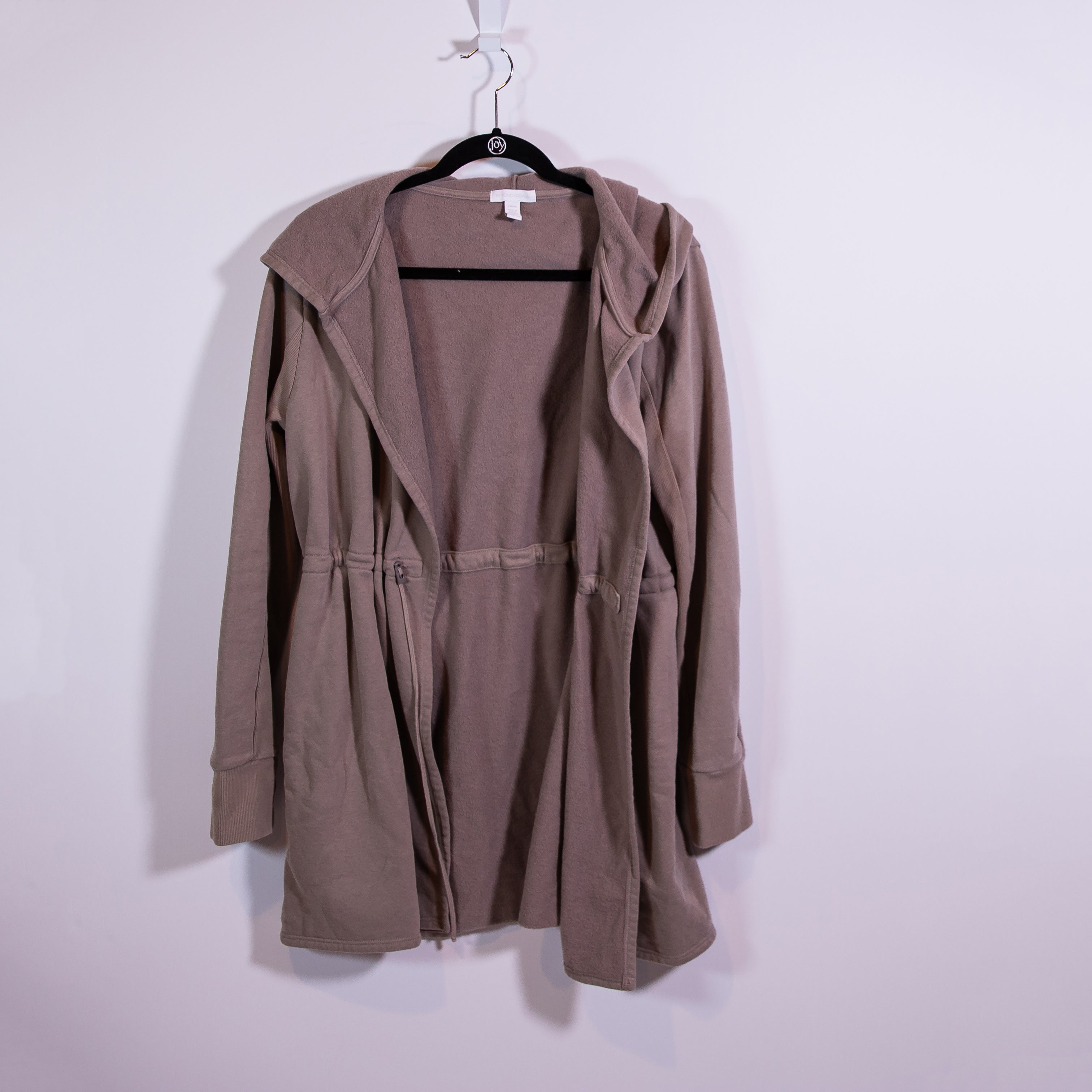 Beyond Yoga Women's LuxeFleece Cotton Hooded Jacket Cardigan Sweater Large