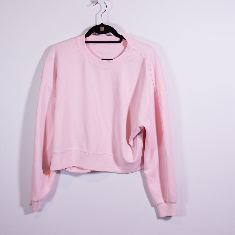 Lululemon Women's Softstreme Perfectly Oversized Cropped Crew Vitapink Sweater M
