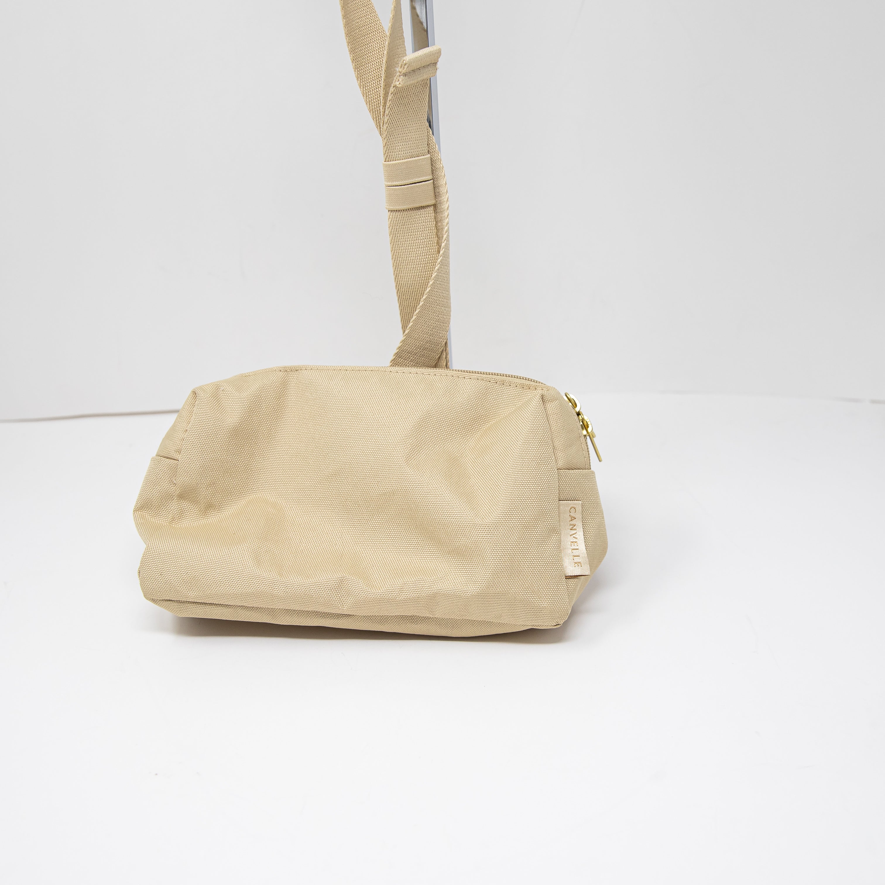 Canvelle Canvas Water Resistant Convertible Crossbody Fanny Pack Bag Neutral