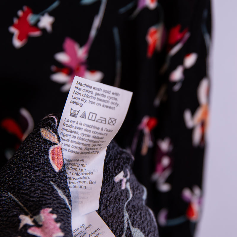 Madewell Midi Slip Skirt in Drifting Flowers Floral Print Pattern Crepe 12