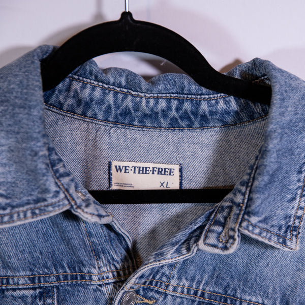 Free People We The Free Marci Cuffed Shortall Cotton Denim Jean Romper Marrakesh
