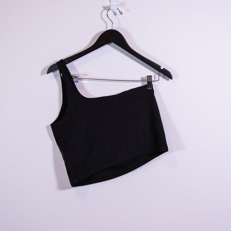 Beyond Yoga Spacedye One Shoulder Cropped Athletic Sports Tank Top Black XL