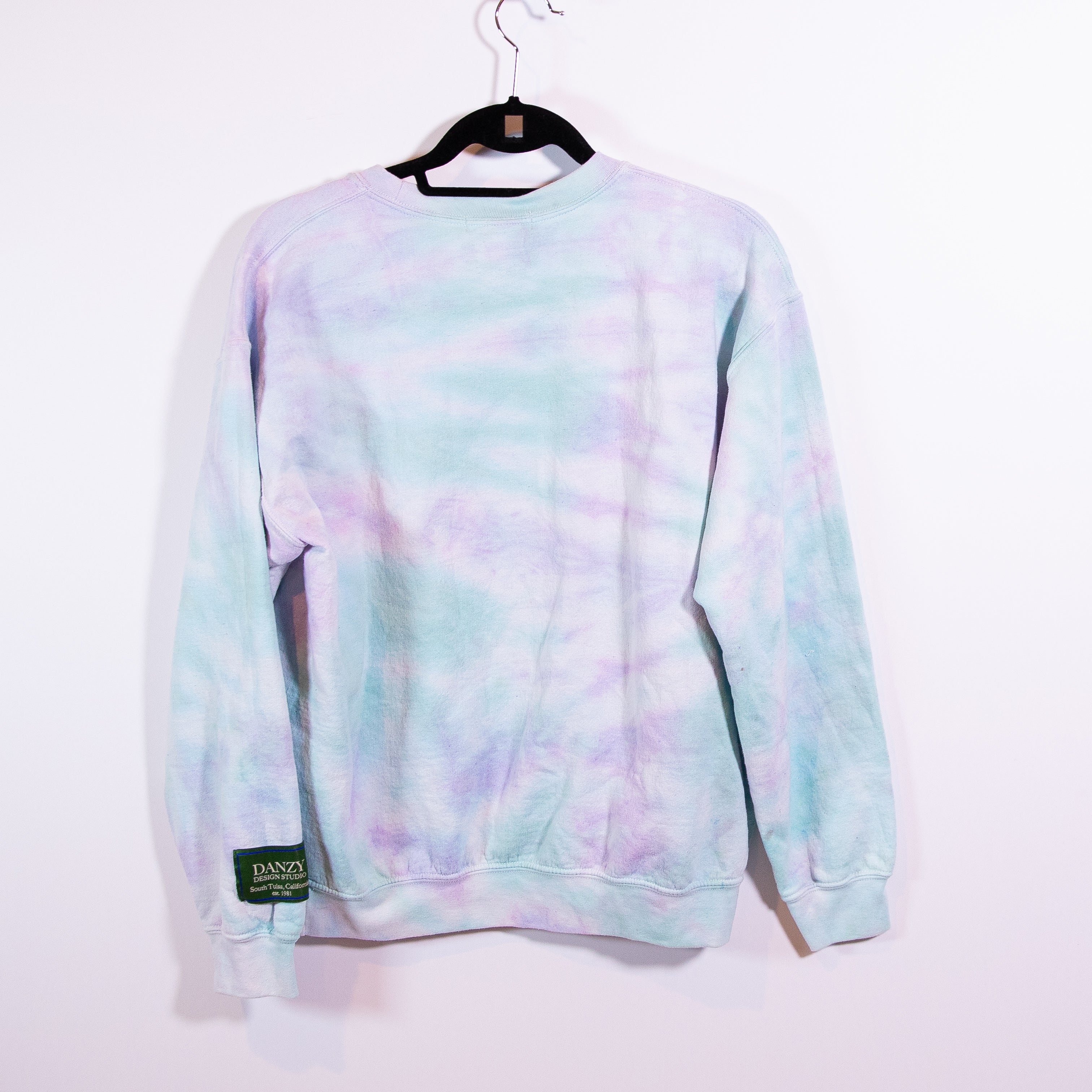 Danzy Tie Dye Ombre Collection Cotton Crew Neck Pullover Sweatshirt Sweater S