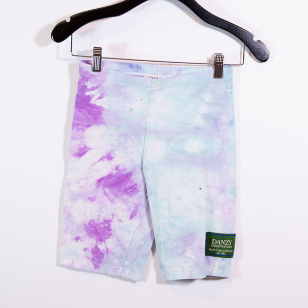 Danzy Sorbet Tie Dye Collection High Waisted Cotton Biker Lounge Shorts Small