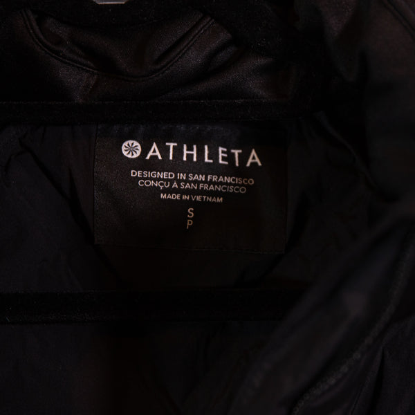 NEW Athleta Inlet Lightweight Quilted Full Zip Athletic Work Out Jacket Black S