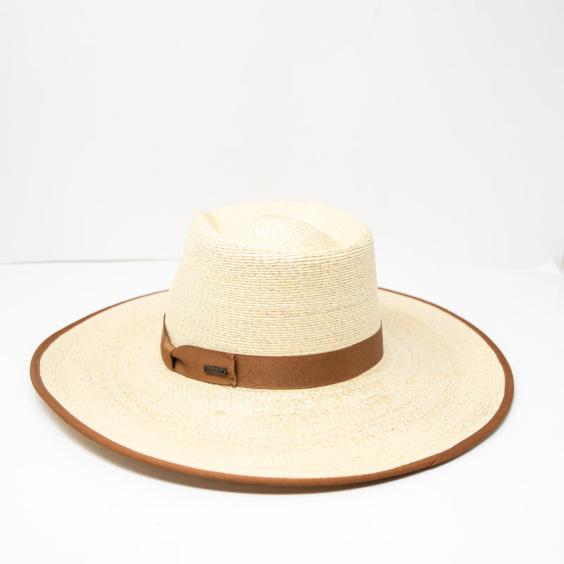 Brixton Jo Straw Rancher Fine Tripilla Palm Straw Woven Hat Natural XS