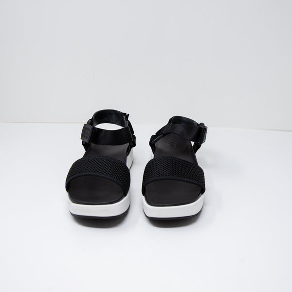 NEW Ugg Women's Aissa Nubuck Upper Open Toe Platform Sandals Shoes Black White