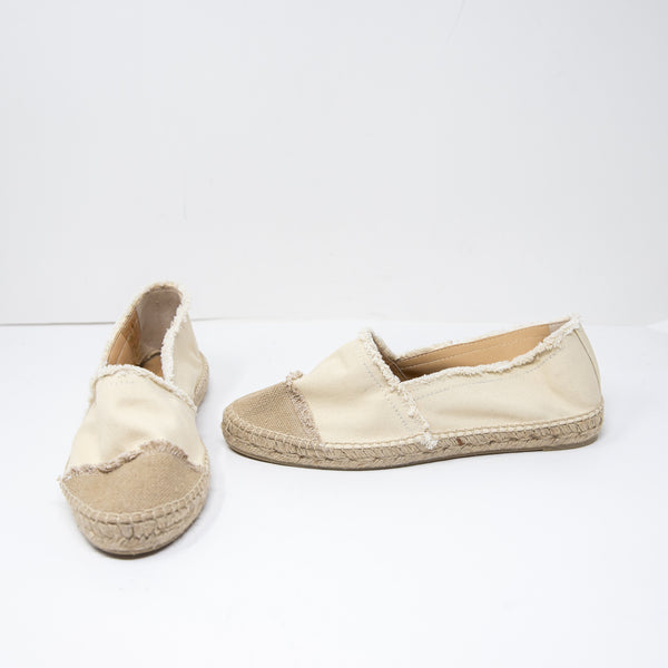 Castaner Women's Kampala Braided Jute Footbed Slip On Espadrille Flats Ivory 11