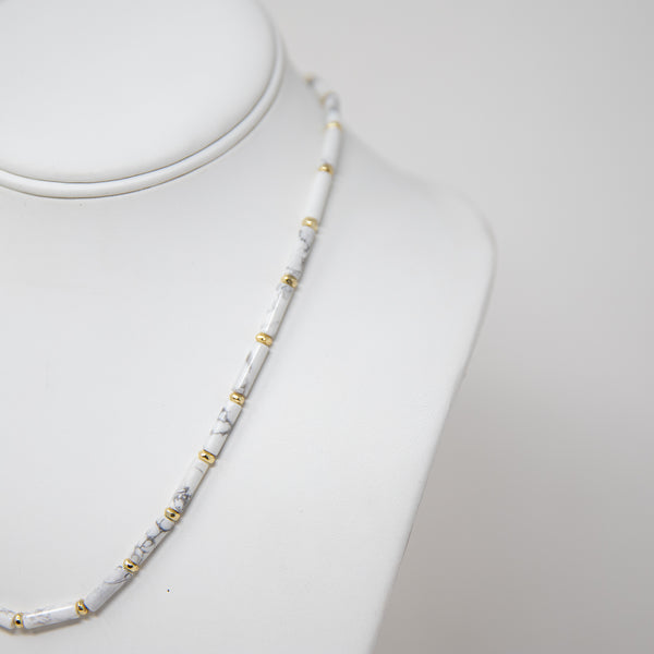 NEW Kendra Scott Ember Strand 14k Yellow Gold Plated White Variegated Magnesite