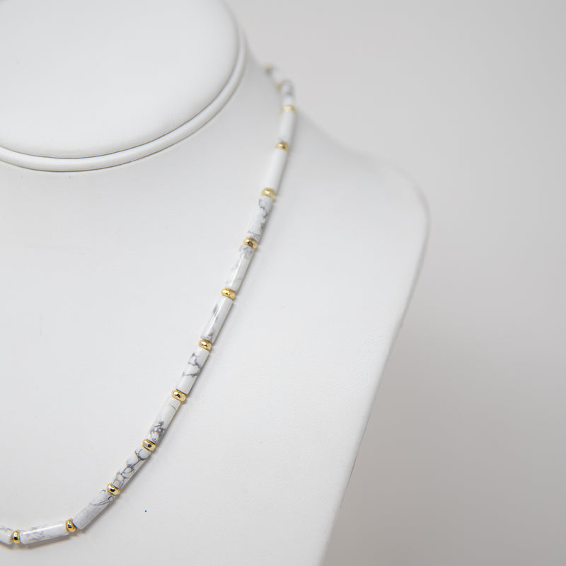 NEW Kendra Scott Ember Strand 14k Yellow Gold Plated White Variegated Magnesite
