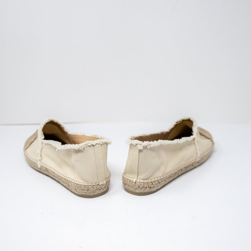 Castaner Women's Kampala Braided Jute Footbed Slip On Espadrille Flats Ivory 11