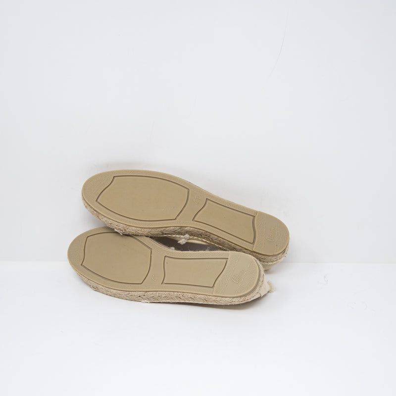 Castaner Women's Kampala Braided Jute Footbed Slip On Espadrille Flats Ivory 11