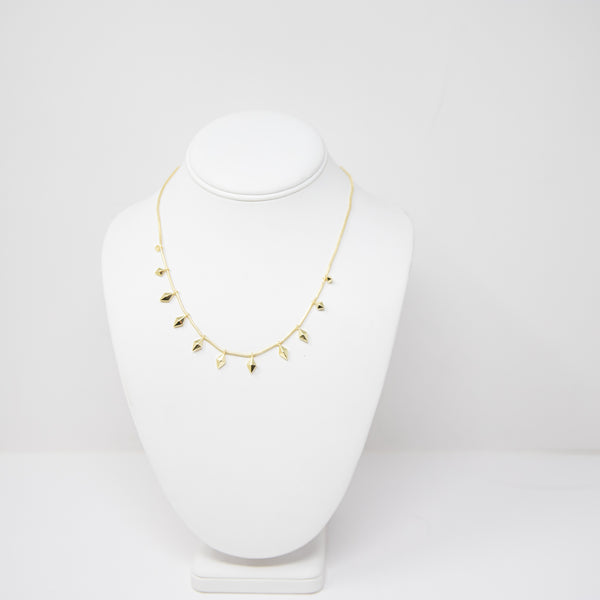 Kendra Scott Kinsley 14k Yellow Gold Plated Strand Layering Necklace In White CZ