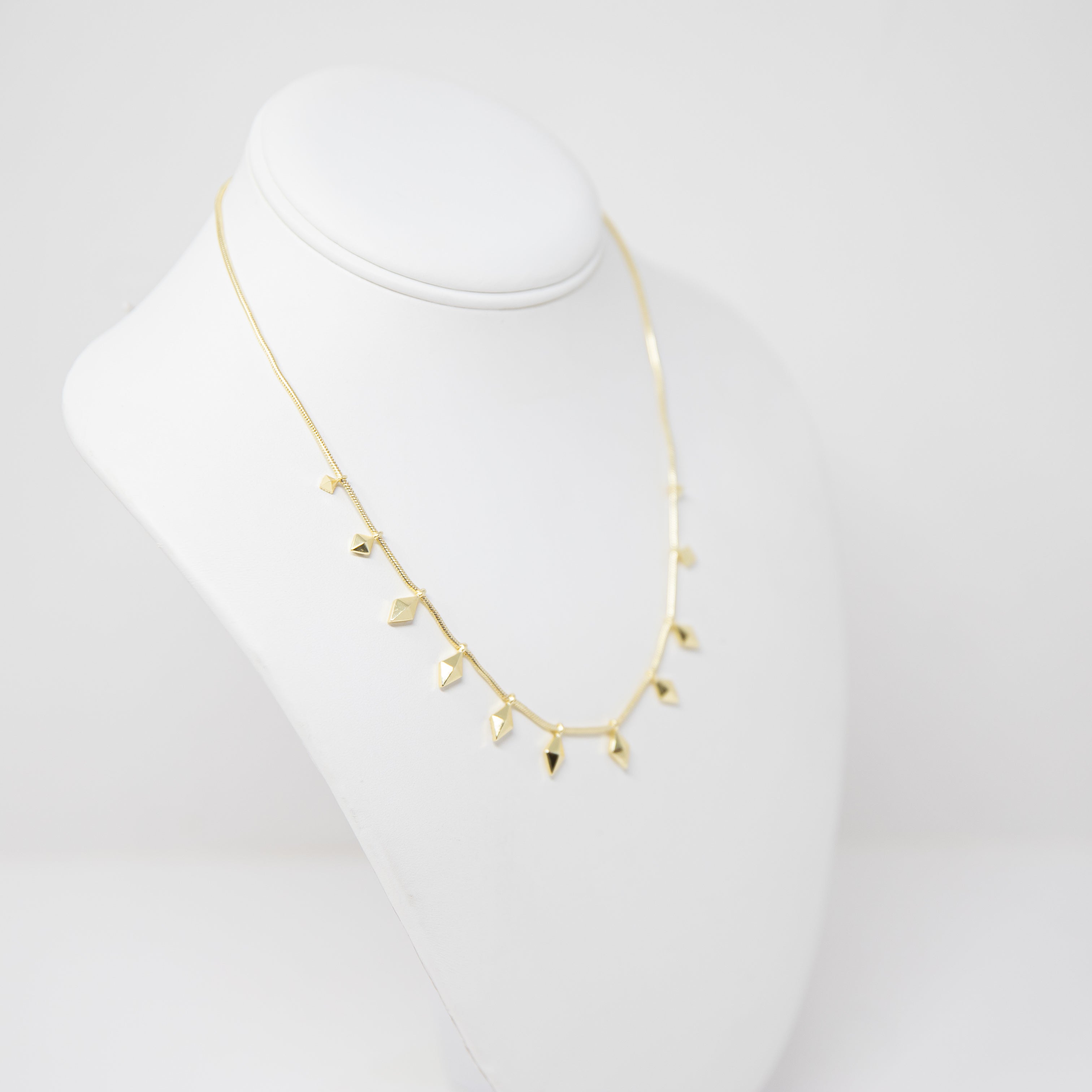 Kendra Scott Kinsley 14k Yellow Gold Plated Strand Layering Necklace In White CZ
