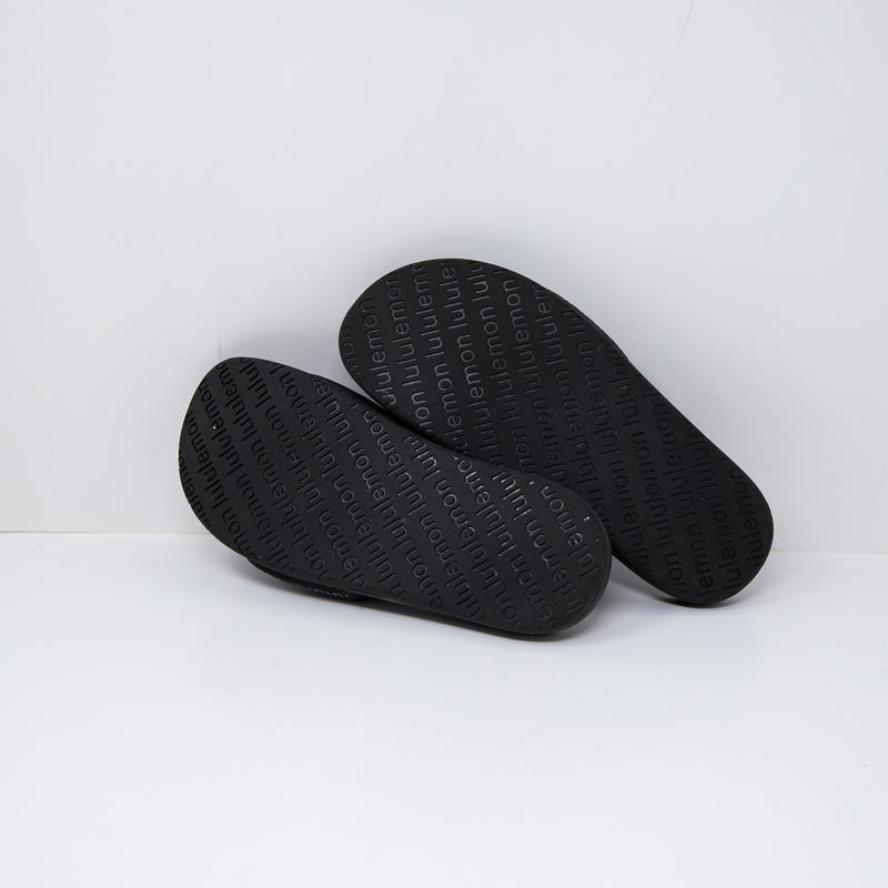 NEW Lululemon Women's Restfeel Open Toe Rubber Slip On Slide Sandals Shoes Black