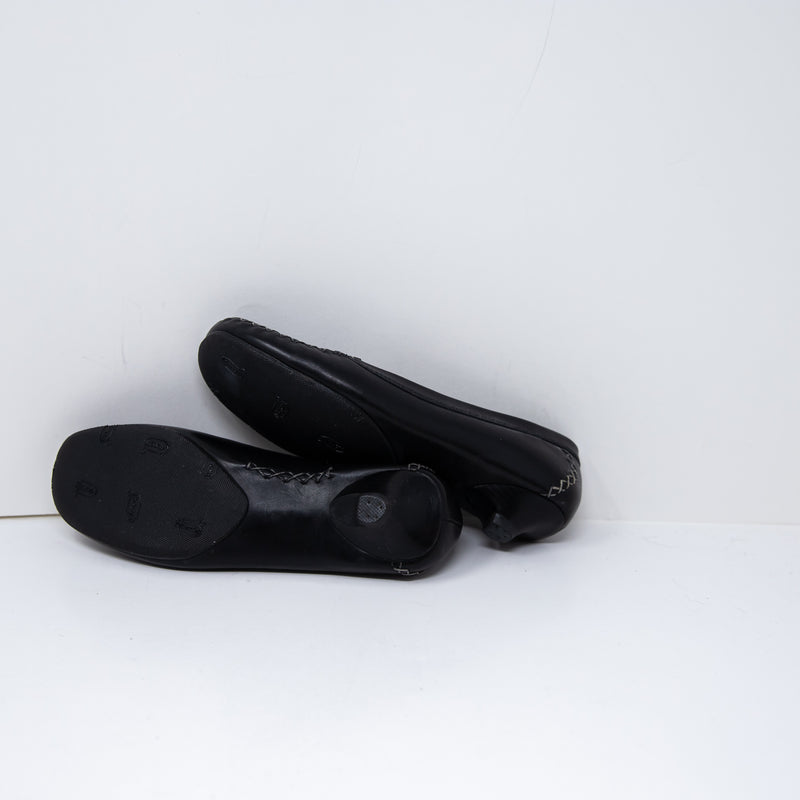 Bottega Veneta Women's Vintage Genuine Leather Woven Kitten Heel Shoes Black 6