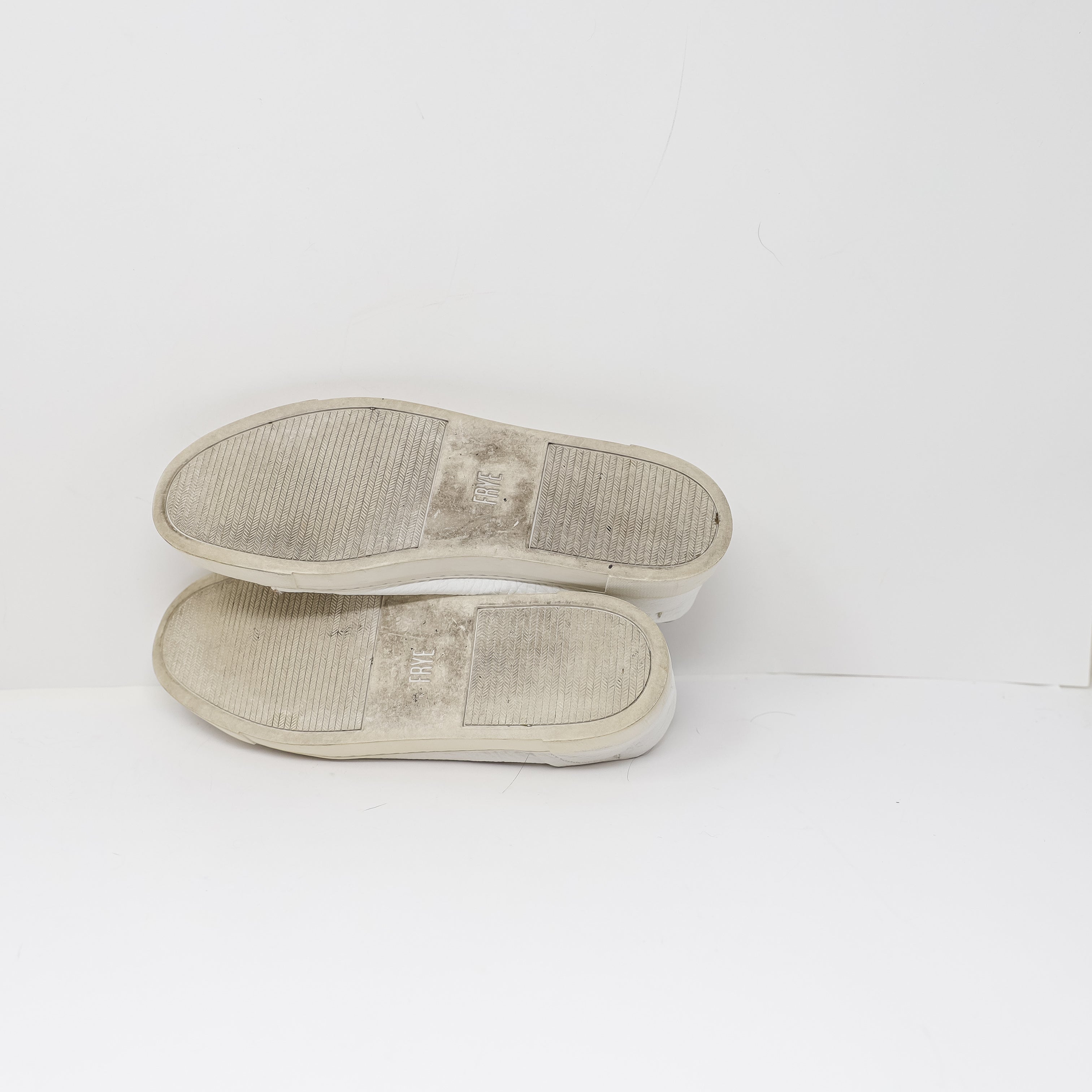 Frye Women's Ivy Genuine Leather Low Top Lace Up Casual Sneakers Shoes White 8.5