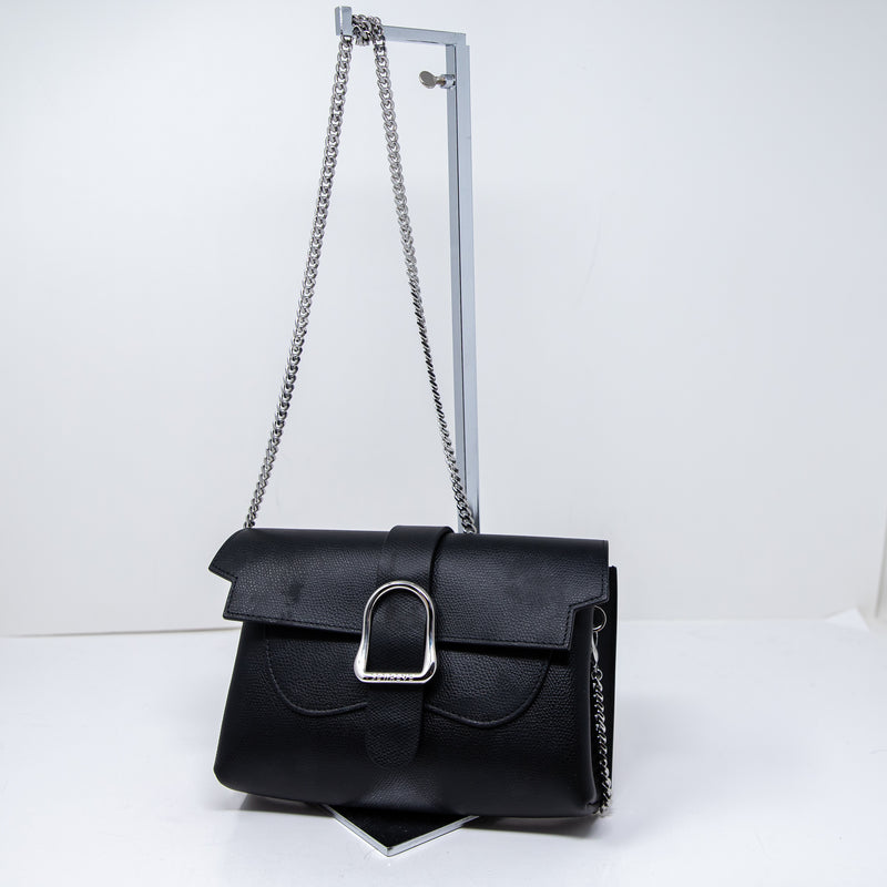 Senreve Aria Elevee Made in Italy Genuine Leather Crossbody Belt Bag Purse Black