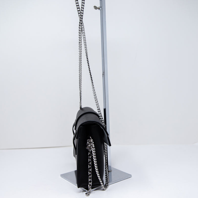 Senreve Aria Elevee Made in Italy Genuine Leather Crossbody Belt Bag Purse Black