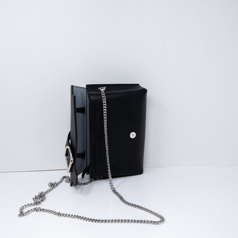 Senreve Aria Elevee Made in Italy Genuine Leather Crossbody Belt Bag Purse Black