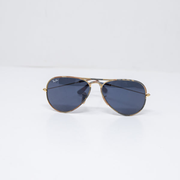Ray-Ban RB3025 Army Fabric Print Pattern Aviator Sunglasses