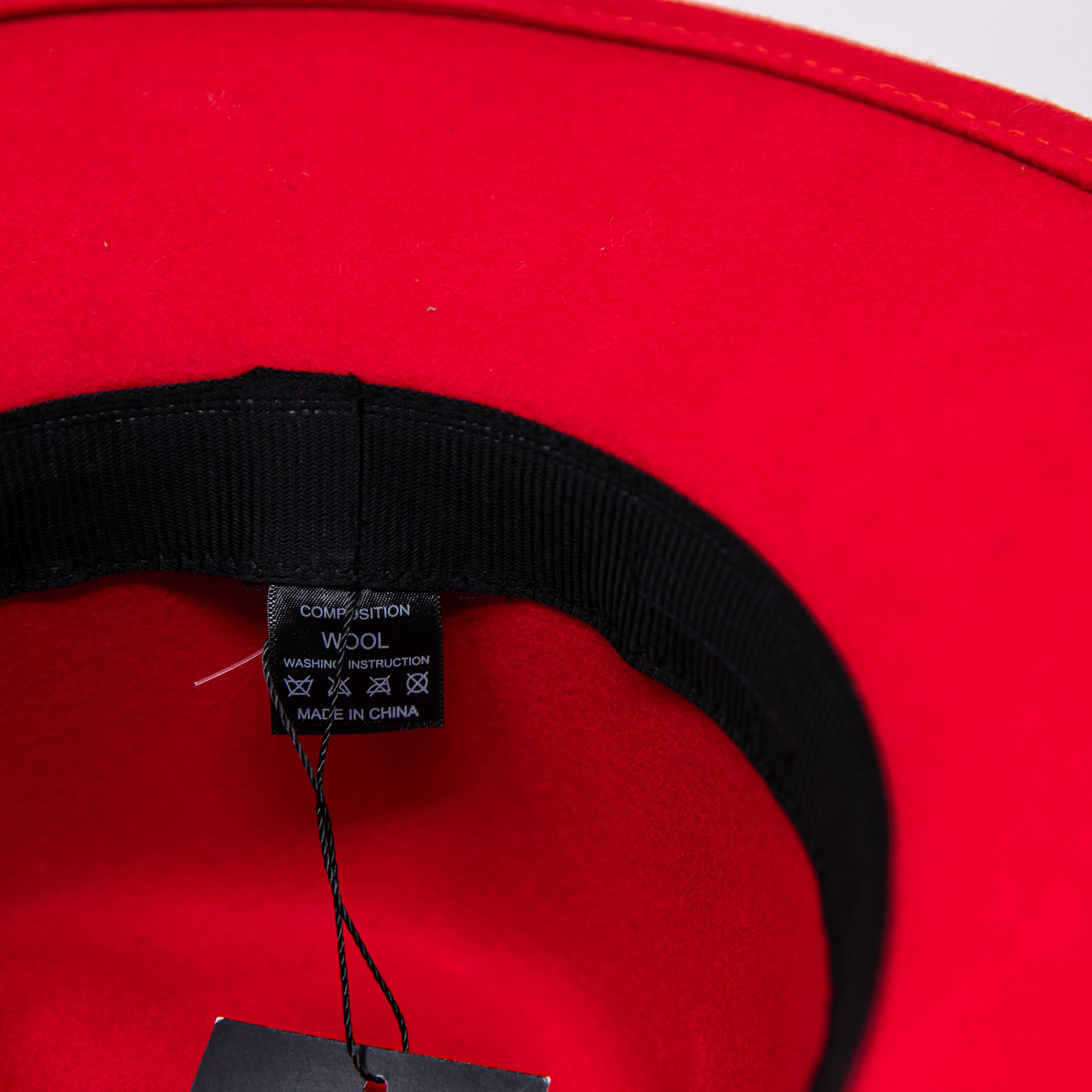 NEW Fur:ther Wool Fedora Felt Crystal Jewel Embellished Hat Red One Size