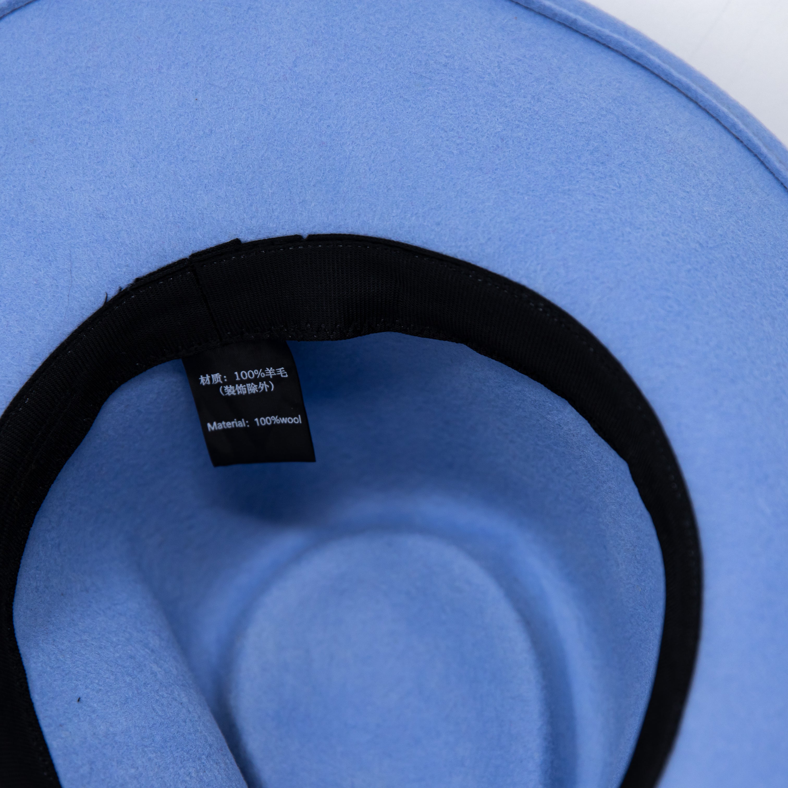 Boutique Wool Fedora Felt Sun Moon Crystal Jewel Embellished Hat Blue One Size