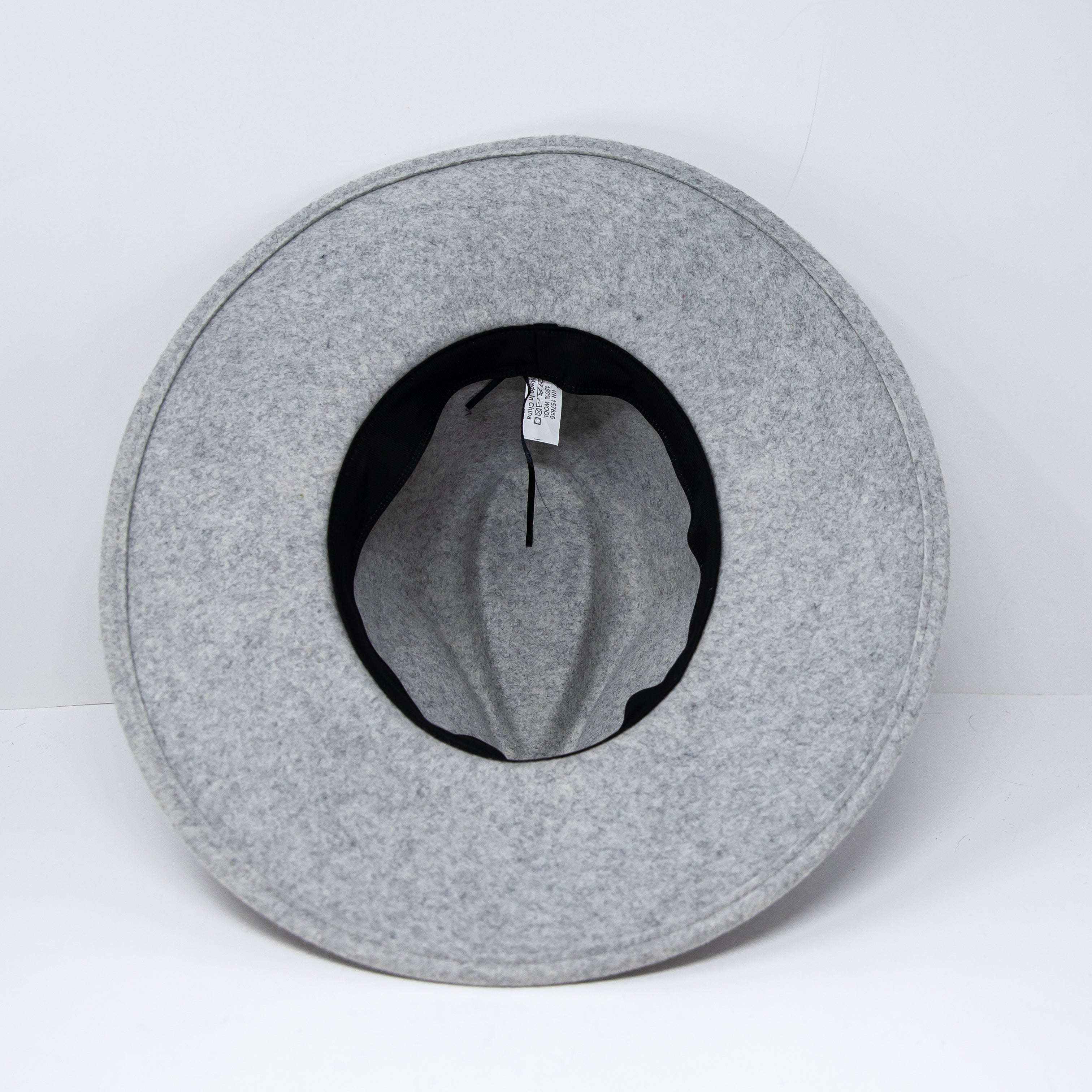 Boutique Wool Fedora Felt Butterfly Beaded Embellished Hat Gray One Size