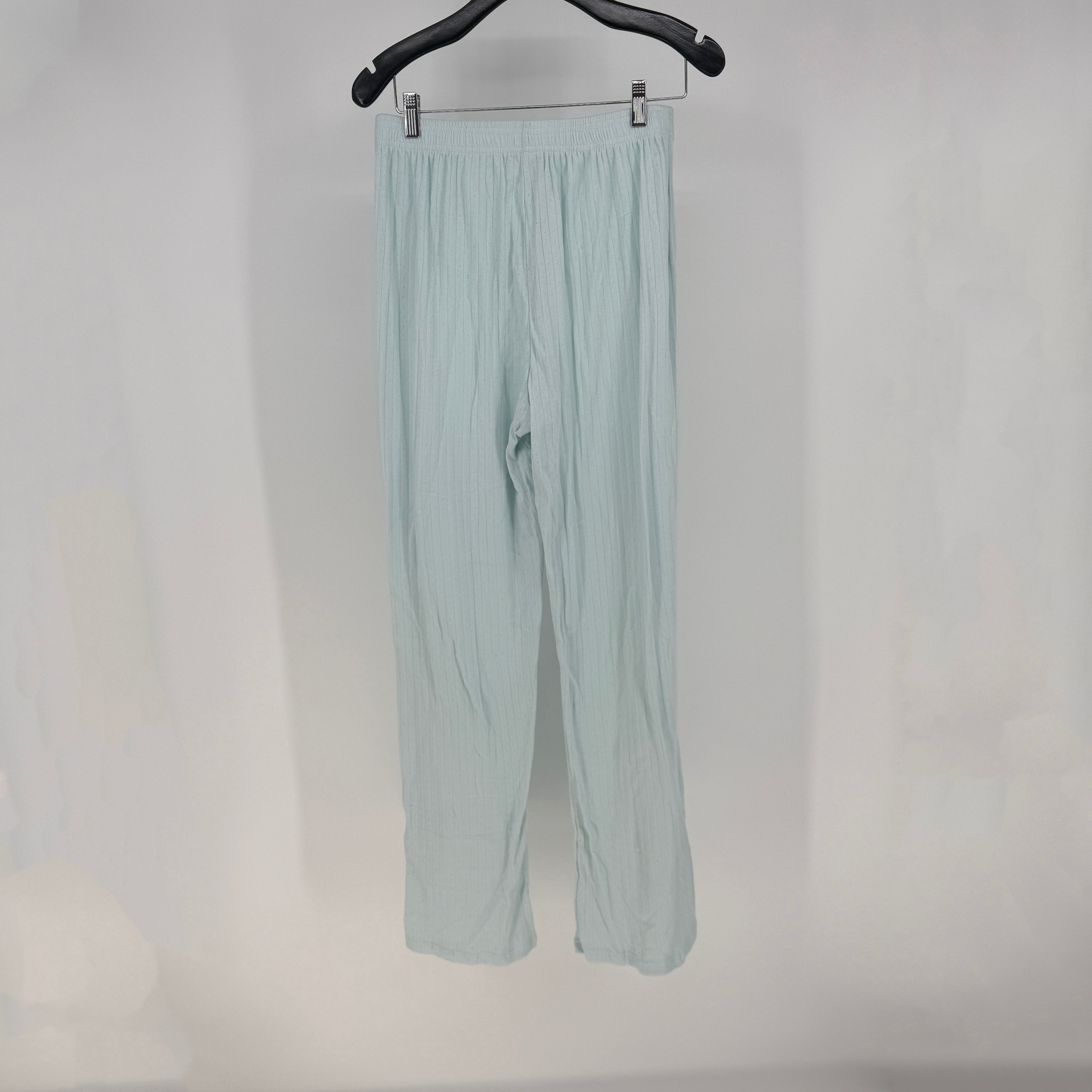 NEW Parke Pointelle Cotton Straight Leg Lounge Pajama Boxer Pants Pale Blue XS