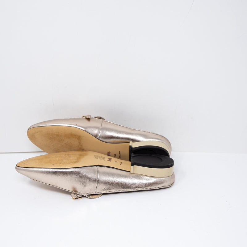 Coach Irene Genuine Leather Shearling Lined Backless Slip On Mules Flats Shoes