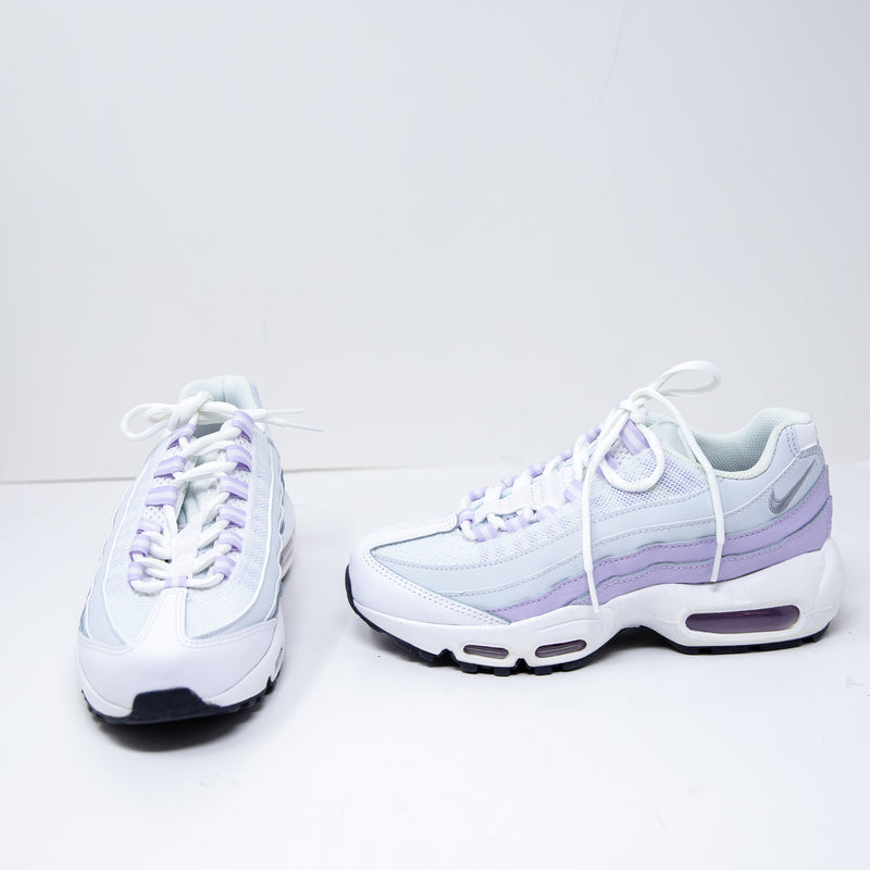 NEW Nike Girl's Air Max 95 Recraft Low Top Lace Up Sneakers Shoes Purple White
