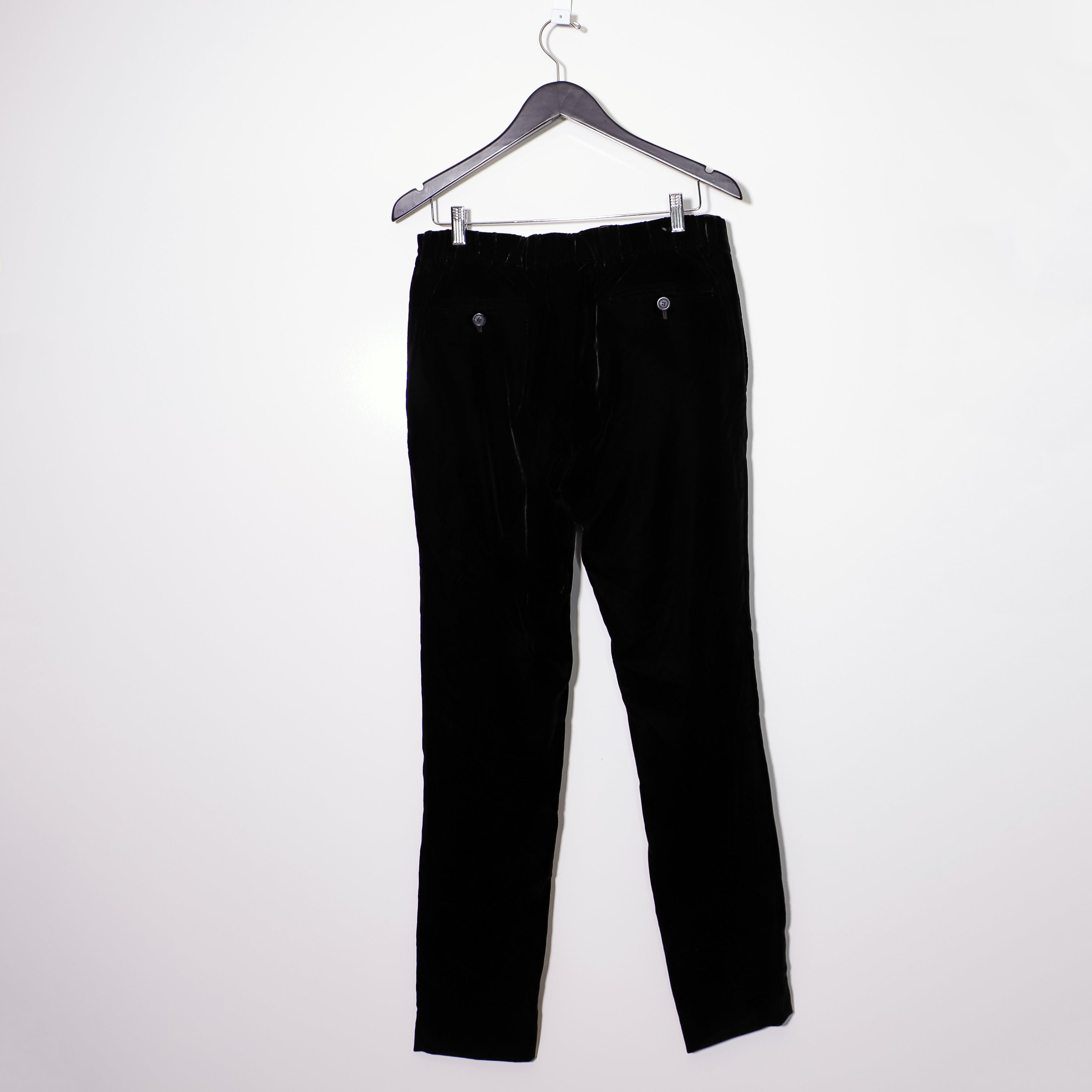 Giorgio Armani Men's Velvet Velour Silk Satin Lined Straight Leg Dress Pants L