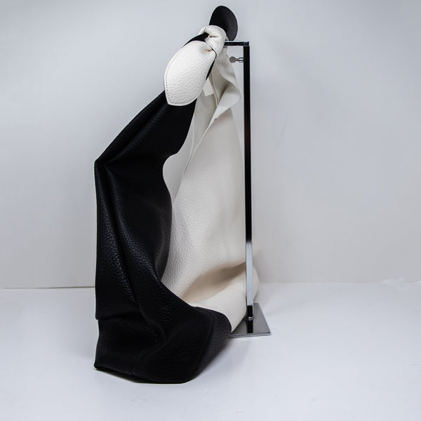 NEW Anthropologie Faux Vegan Leather Colorblock Knotted Shoulder Bag Purse Tote