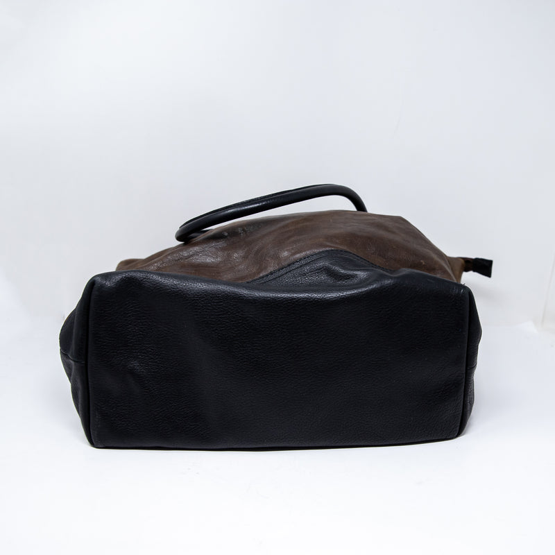 Will Original Genuine Leather Utility Shoulder Tote Purse Bag Weekender Brown