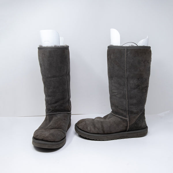 Ugg Women's Genuine Suede Shearling Lined Pull On Waterproof Snow Boots Shoes 7