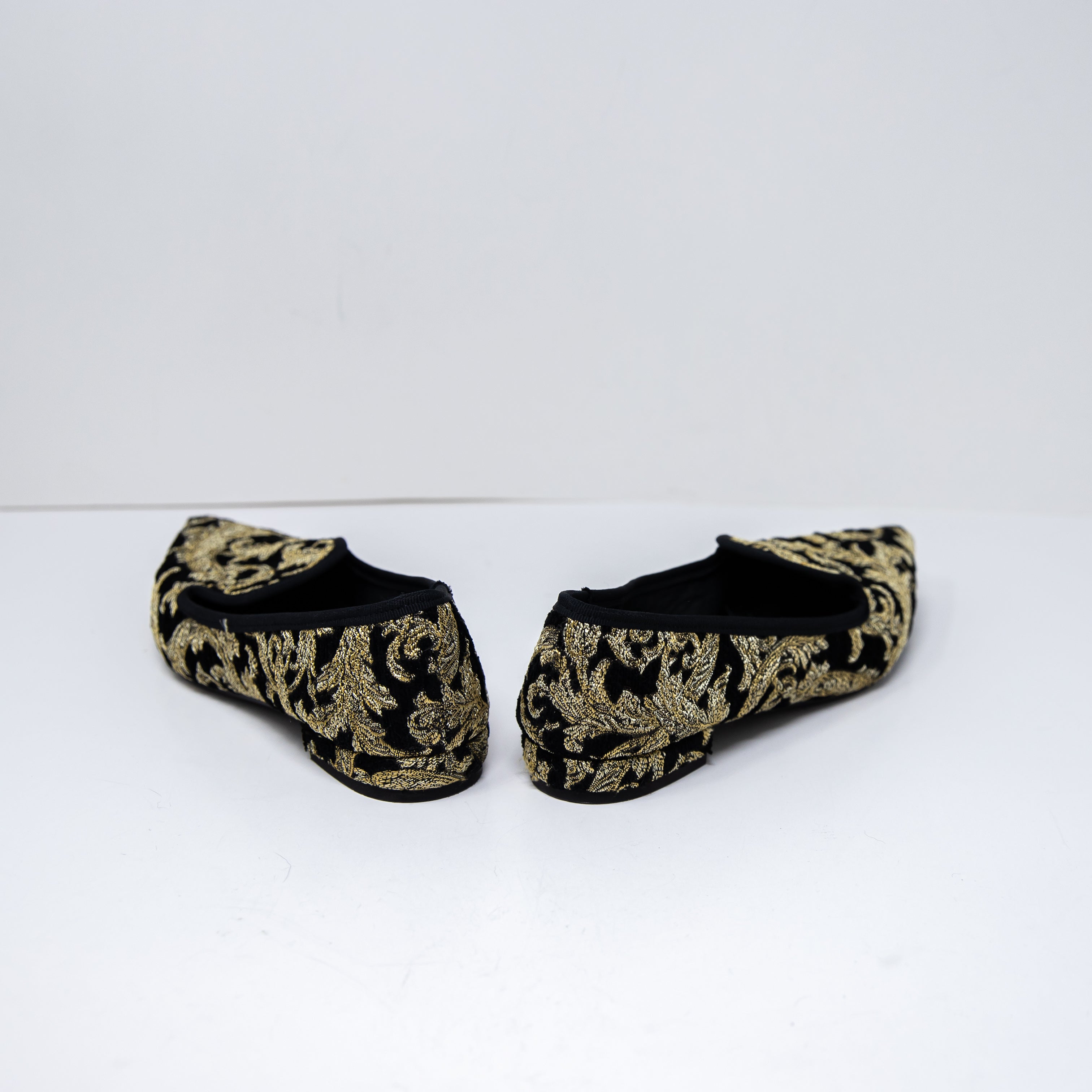 NEW Michele Lopriore Elyse Pointy Loafer Multicolor Brocade Jacquard Flat Shoes