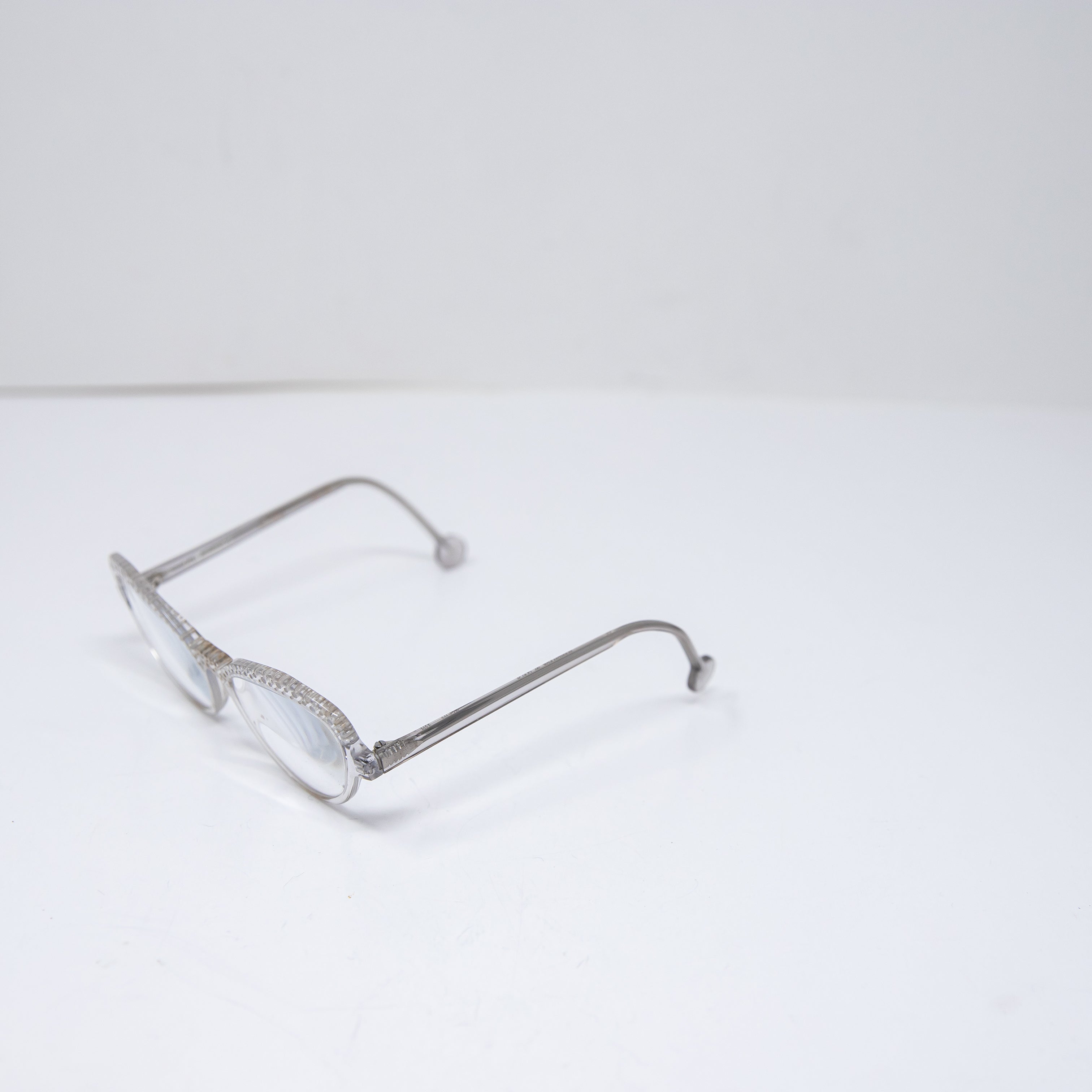 L.A. Eyeworks Kleio 119 Clear Rim Cat Eye Textured Frame Reading Glasses&nbsp;