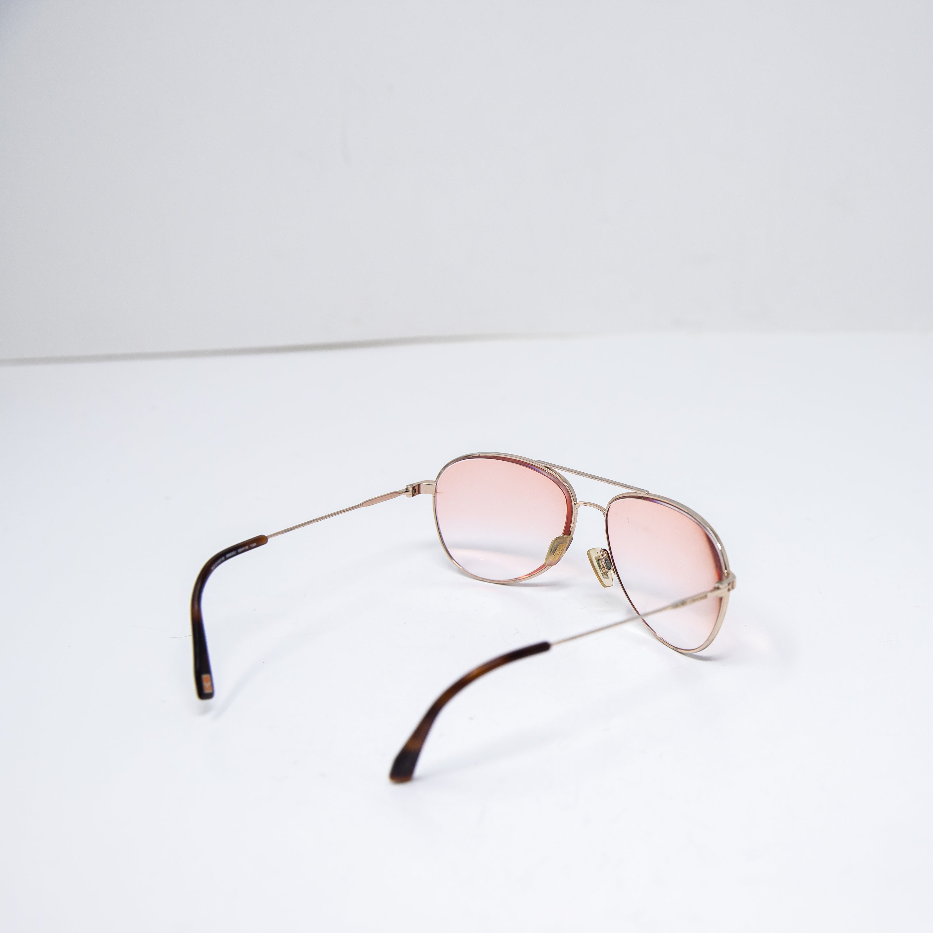 Boss Orange Gold Full Rim Oversize Lenses Gradient Copper Aviator Sunglasses