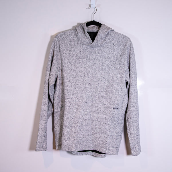 Lululemon Men's At Ease Hoodie Heathered Melody Light Grey Black Sweater Small