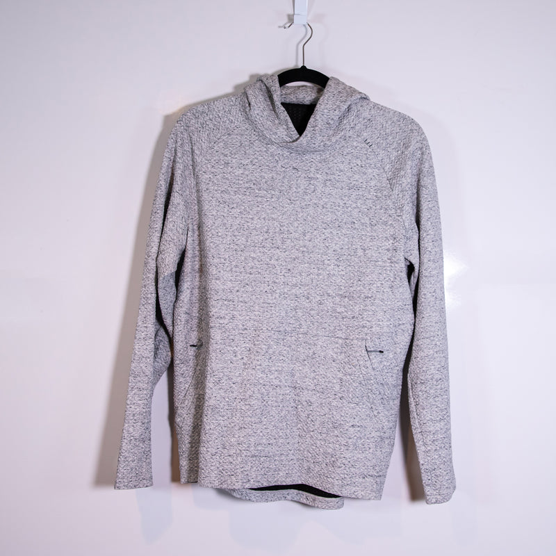 Lululemon Men's At Ease Hoodie Heathered Melody Light Grey Black Sweater Small