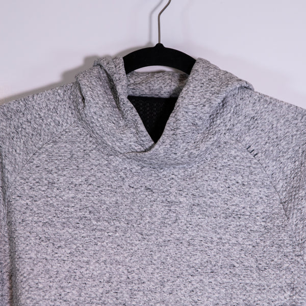 Lululemon Men's At Ease Hoodie Heathered Melody Light Grey Black Sweater Small