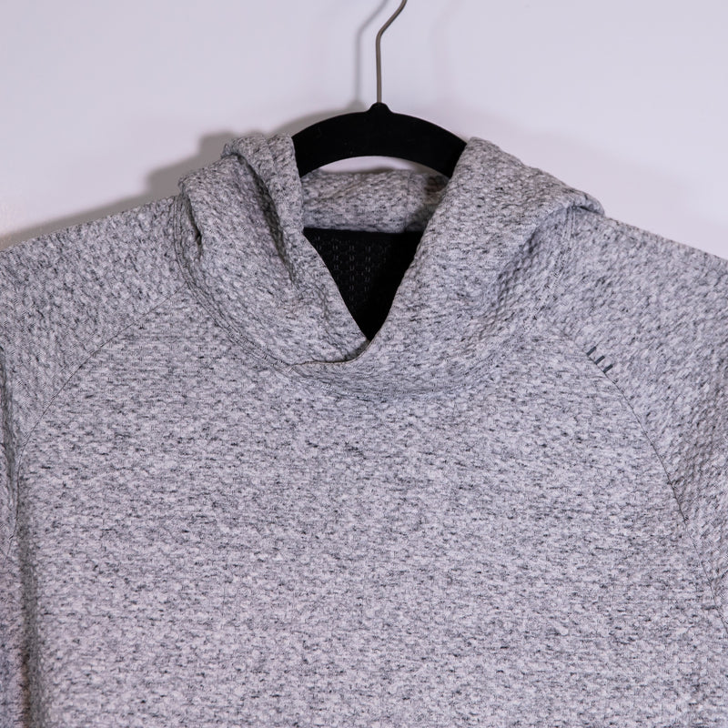 Lululemon Men's At Ease Hoodie Heathered Melody Light Grey Black Sweater Small